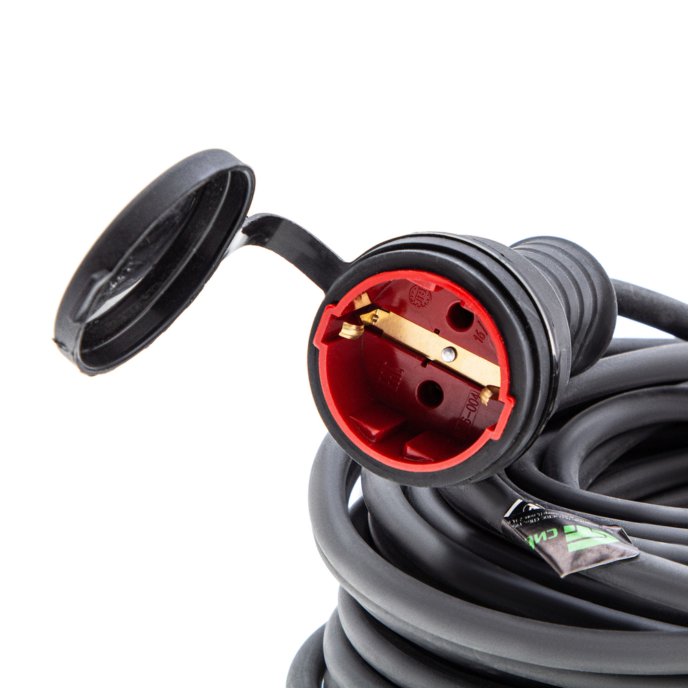 Удлинитель силовой 20 м, 16 А, тип УХз16, КГ 3 x 1.5 мм, 1 розетка, Сибртех