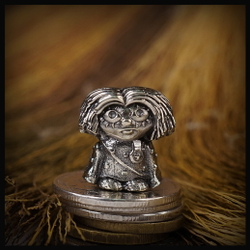 Темлячная бусина "Домовенок" для ножей , мельхиор