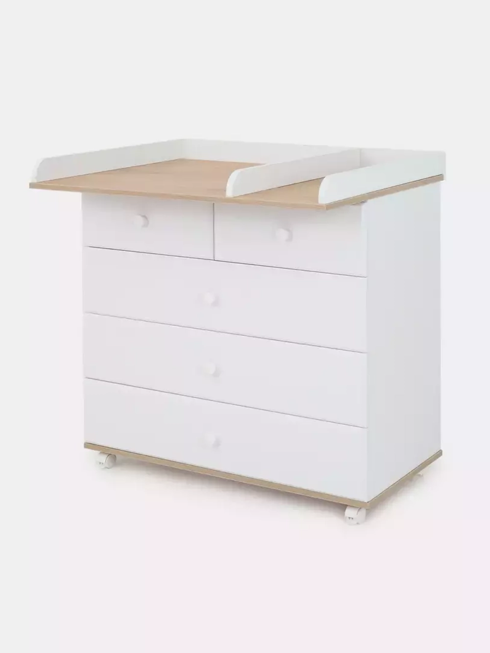 Комод "Ричард" 5 ящ. (арт.73) МДФ 800/5 (дуб/белый)