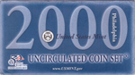 Годовой набор монет США 2000 год. Филадельфия (P: 5 монет годовых; 5 монет 25 центов штаты) в родном конверте. Медно-никель, медь