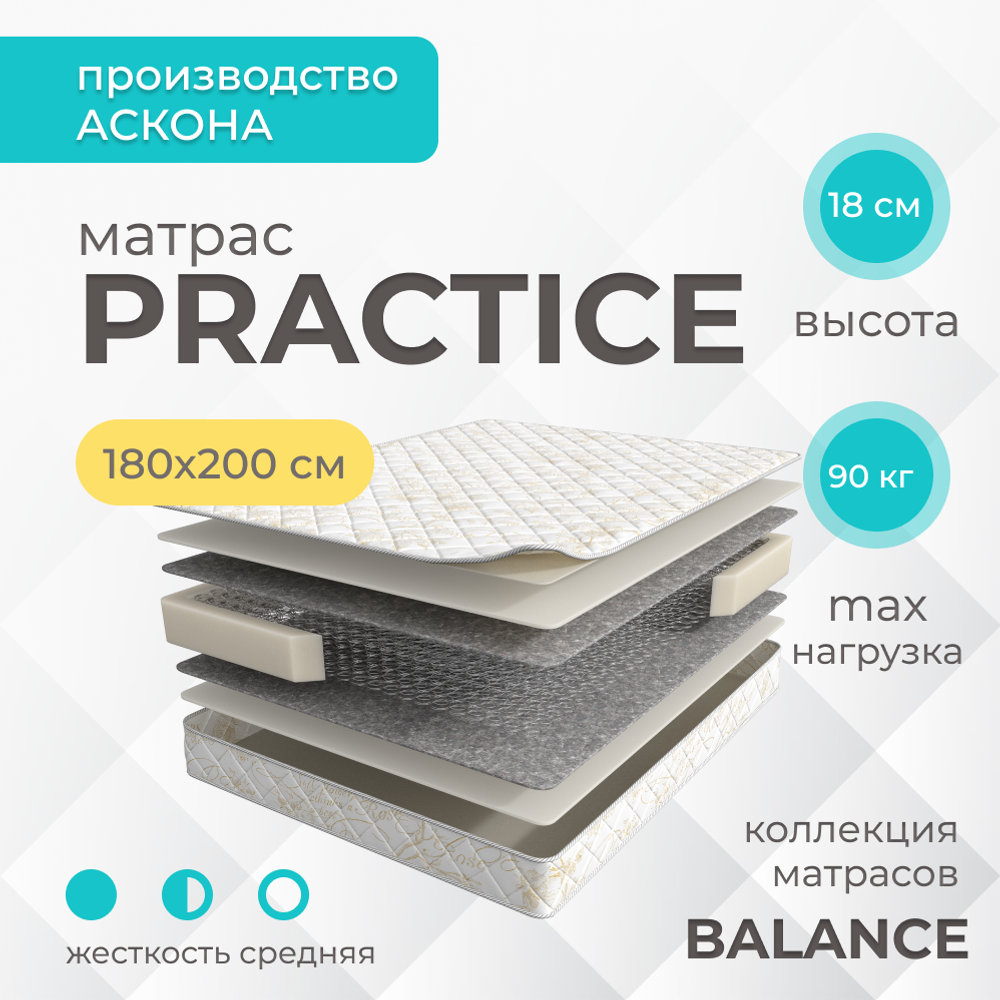 Матрас Askona BALANCE Practice  h≈18 см