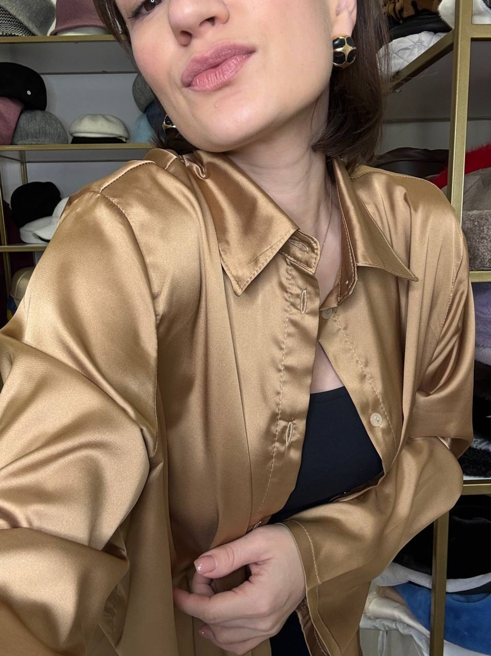 Рубашка шелк КРАСНЫЙ