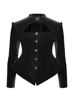 “Velvet moon” Жакет приталенный из шелковистого бархата