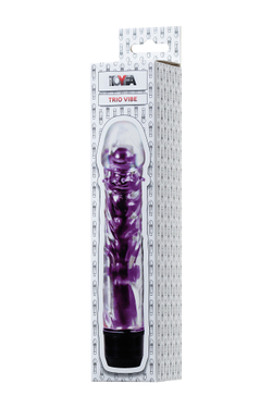 Вибратор TOYFA Trio Vibe, TPE, розовый, 15,5 см
