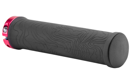 Грипсы 130мм XH-G213BL чёрные с красными кольцами, в инд. упак.