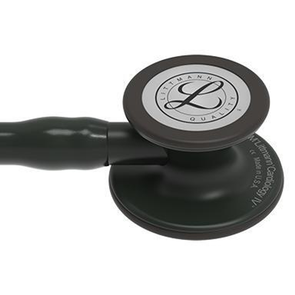 Стетоскоп Littmann Cardiology IV, черный, черная матовая акустическая головка, черный ствол (6163)