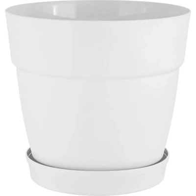 Горшок для цветов InGreen Villa de Fiori, фикс.поддон, 26л, D380мм, на колесиках,белоснежн