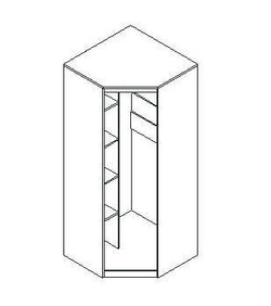 Даллас спальня Шкаф угловой