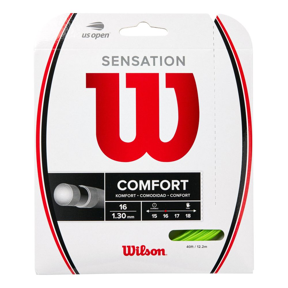 Струны теннисные Wilson Sensation 16 12m String Set - Neon Green