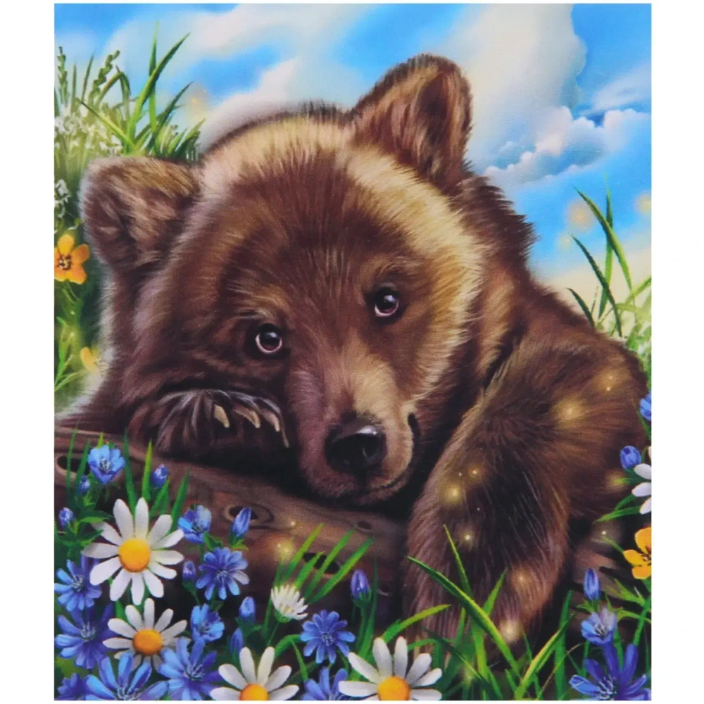 Алмазная мозаика на подрамнике с полным заполнением «МИР ЯРКИХ КРАСОК», Топтышка, 20*20 см