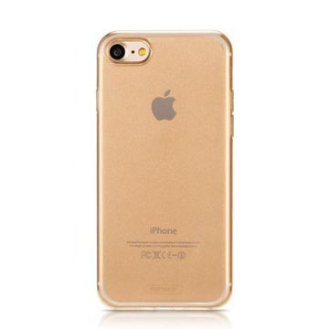 Чехол накладка силиконовый для айфон Iphone 7/8 Plus Remax Crystal прозрачный золотой