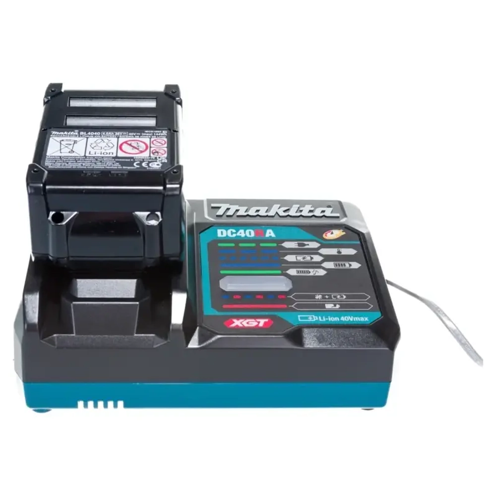 Makita GA012GM201 машина шлифовальная угловая аккумуляторная (2 x 4 Ач, ЗУ)