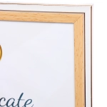 Фоторамка 30*21см «Дипломат» белая с золотистым , пластик