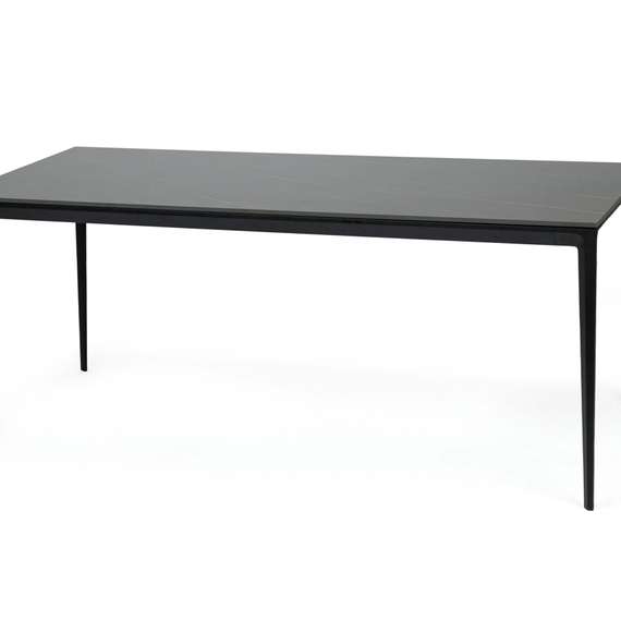Обеденный стол Kluger 180х90 см, черная керамика, алюминий