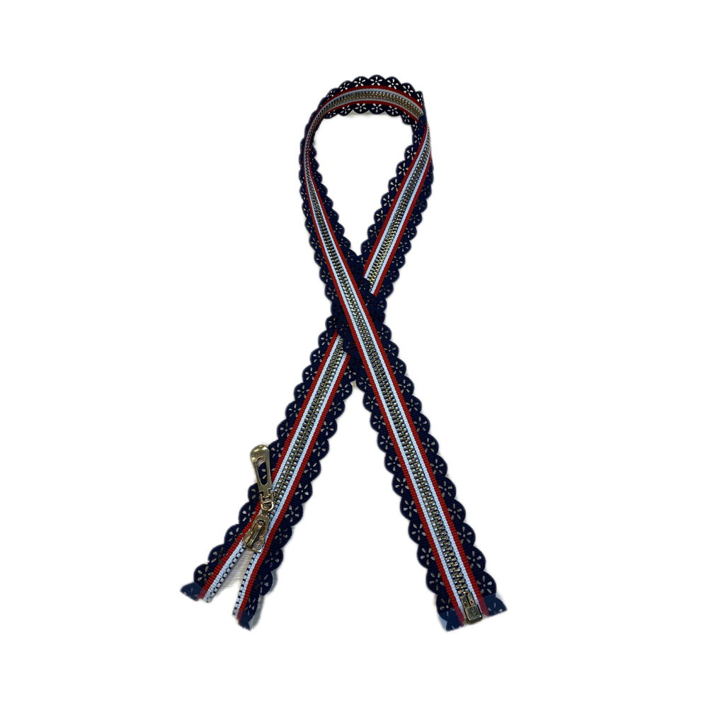 Застежка-молния декоративная разъемная металл №5 70см