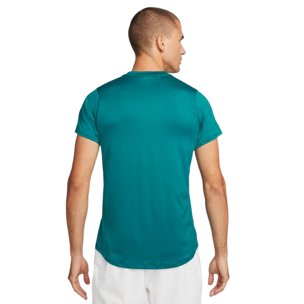 Футболка мужская теннисная Nike Men's Dri-Fit Advantage Crew Top - bright spruce/white