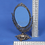 Зеркало настольное в пластиковой оправе «Версаль - Овал», цвет золото, двухстороннее, 20см