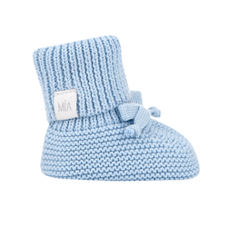 Комбинезон, шапочка и пинетки из хлопка (Голубой), MÍA Basic