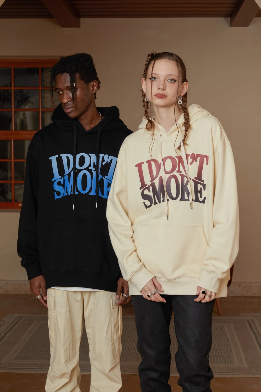 Худи DONSMOKE "Gradient Logo" Oversized Hoodie