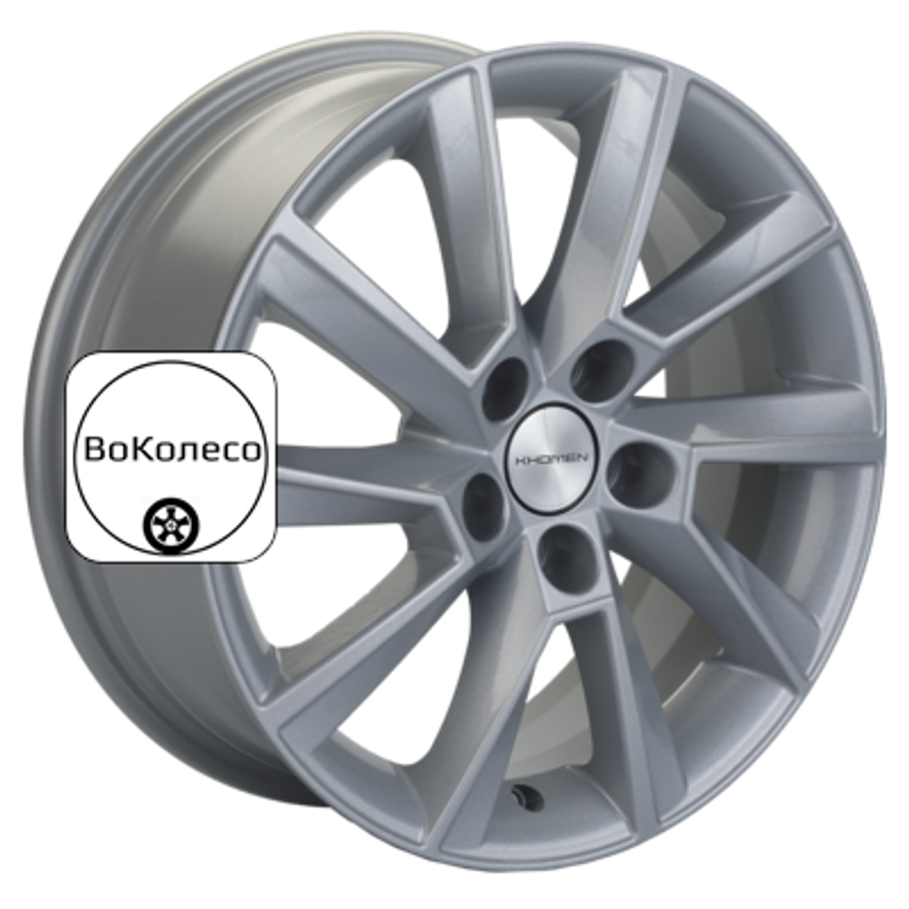 6x15/5x100 ET38 D57,1 KHW1507 (Rapid/Fabia) F-Silver Khomen Wheels