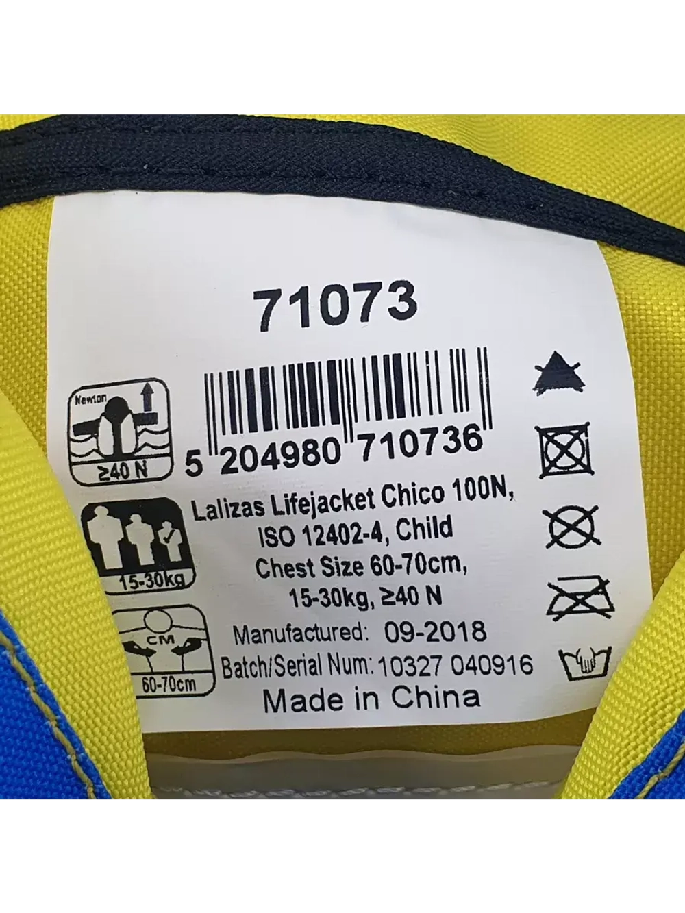 Детский жилет спасательный Chico, тип 100N, 15-30kg (71073)