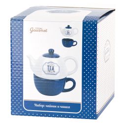 Набор 2пр: чайник v=380мл и чашка v=350мл " " 17х11х16см (подарочная упаковка)