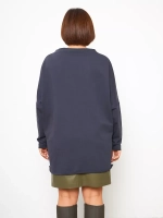 Свитшот оверсайз удлиненный графит