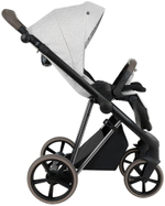 Детская коляска Roan Sol Vintage Luxury 2.0 3 в 1 с автокреслом Tutis Elo Lux EduSky Black PIX/50/L Pixel/Light/Black/руч.Cappuccino