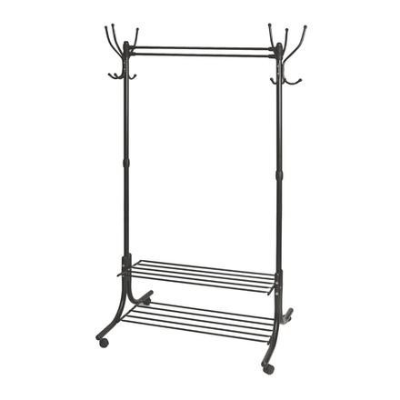 Вешалка гардеробная с полками ВГП90-6/Ч  чёрный