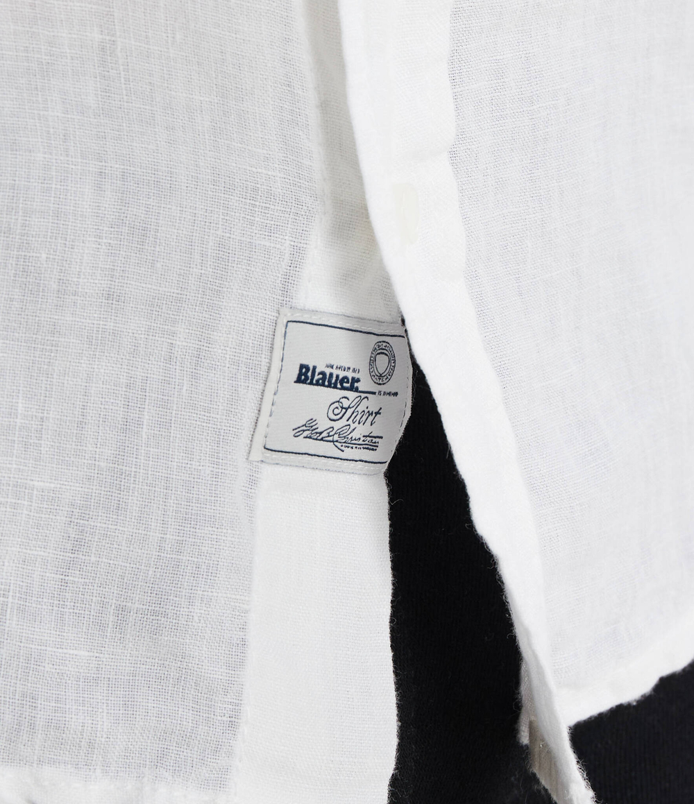 Льняная рубашка BLAUER - белый(BLUS01025 006781)