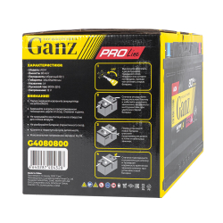 Аккумулятор GANZ PRO-Line AGM 80 А/ч обратный R+ 315x175x190 L4 EN 800 А