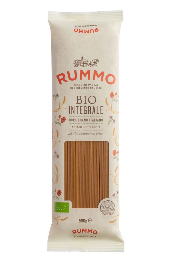 RUMMO Макароны Bio integrali Spaghetti №3 цельнозерновые, 500 г