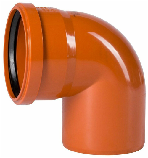 ОТВОД VALFEX НАРУЖНОЙ КАНАЛИЗАЦИИ 110Х87*НК РЫЖАЯ