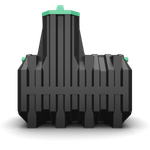 Септик Мультпласт Термит Трансформер 2.5 S 2500 л. горизонтальный / 1000 л. в сутки / 4-5 чел. / самотечный сброс (2075x1050x2280см;148кг;черный) - арт.555482