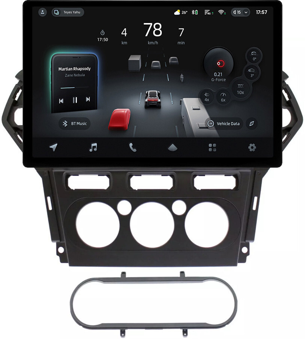 Магнитола для Ford Mondeo 4 2010-2014 - Teyes CC4-PRO монитор 13" 2K QLED на Android 13, Snapdragon 778G, 8+128, AI, CarPlay, DSP, 4G SIM-слот