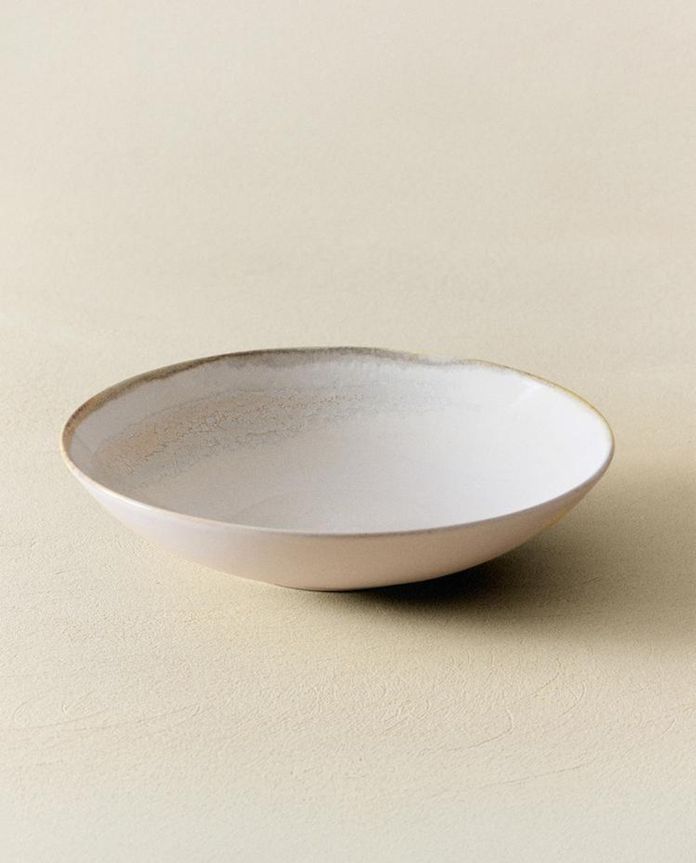 ZARA HOME ТАРЕЛКА ДЛЯ СУПА ИЗ КЕРАМИКИ, ЭКРЮ