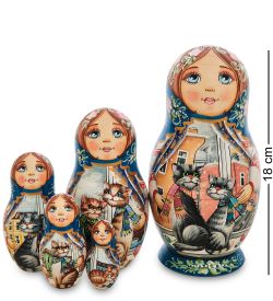 Народные промыслы МР-16/ 8-B Матрешка 5м «Мария с котами»