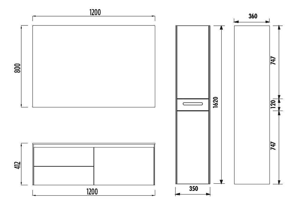 Зеркало Creavit Flat 120 FA4120.02