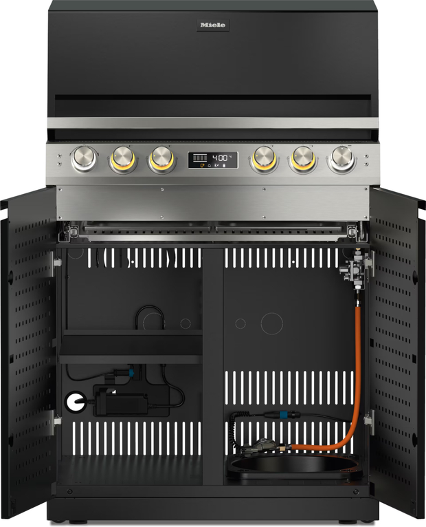 Уличный газовый гриль Miele Dreams – Fire Pro L 4P с полками сталь