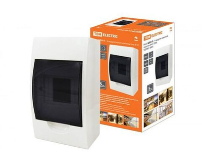 Бокс ЩРН-П-4модуля навесной пластик IP41 TDM SQ0901-0001