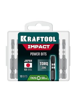 KRAFTOOL Impact TX 20, 50 мм, 10 шт, ударные биты (26195-20-50-S10)