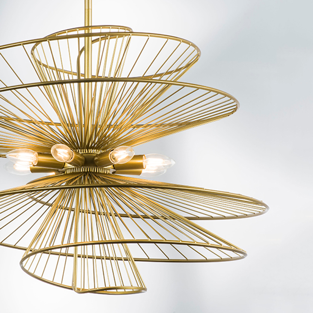 728183 Люстра ZETA 8х40W E14 ЗОЛОТО