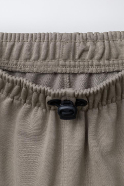 ZARA ФЛИСОВЫЕ БРЮКИ BALLOON С НАДПИСЬЮ, БЕЖЕВЫЙ