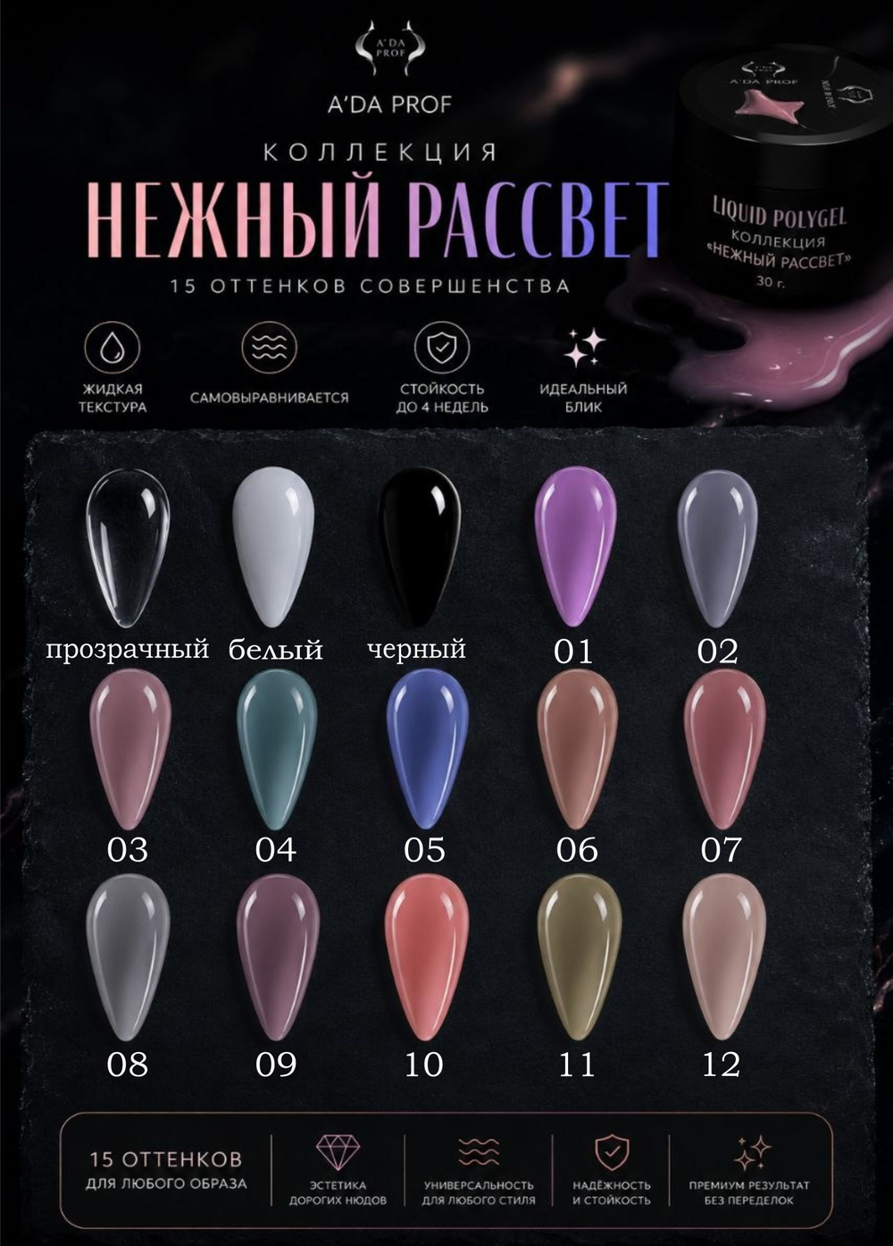 Набор жидких полигелей 30 гр