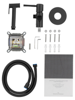 Смеситель с гигиеническим душем встраиваемый WONZON & WOGHAND TOR, Черный матовый (WW-88829073-MB)