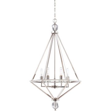replica light Tekoa 6 Light 26 inch Polished Nickel Pendant Ceiling Light