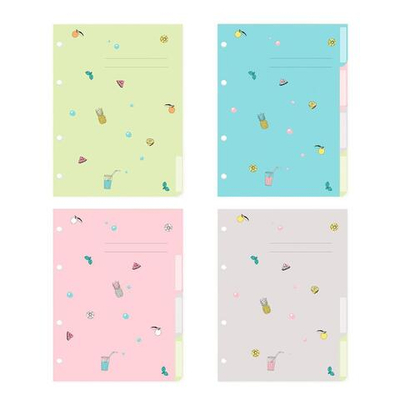 Разделитель листов на кольцах А5 4л. "JUICE PARTY" (Альт)