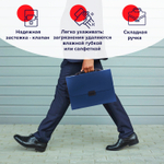 Папка-портфель пластиковая BRAUBERG "Energy" А4 (330х256х32 мм) 7 отделений синий (3 штуки в упаковке)