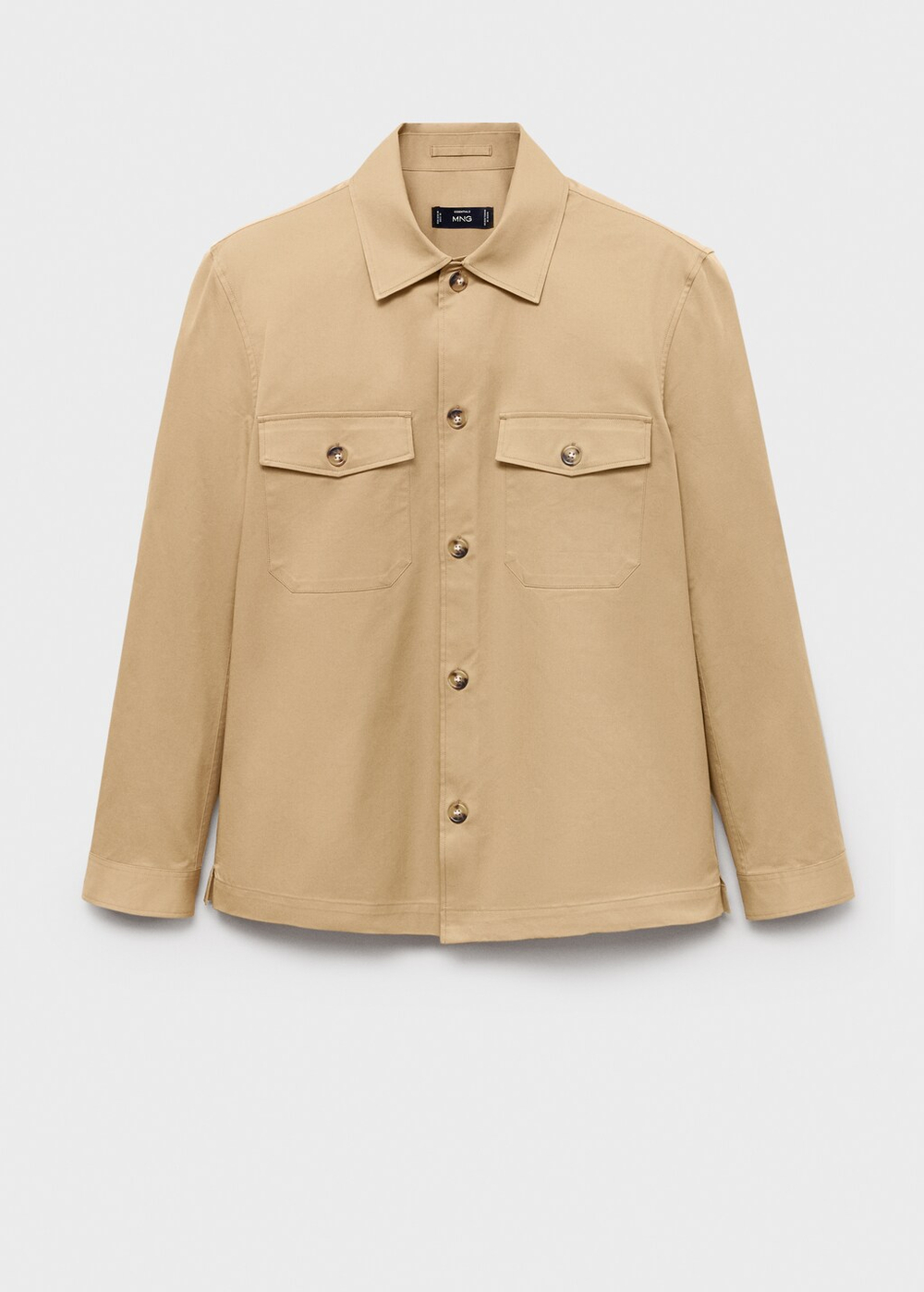 Верхняя рубашка regular fit из хлопка с карманами