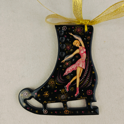 Сувенир "Фигурный конек" с росписью Палех в подарочном футляре